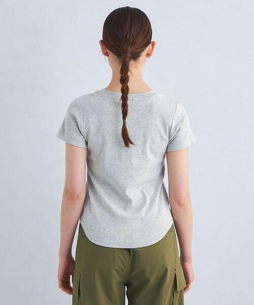 green label relaxing(グリーンレーベルリラクシング)の「フライス ラウンドヘム Tシャツ(Tシャツ/カットソー・レディース・グレー/オフホワイト/ブラック/オレンジ系その他・FREE)」の20枚目の写真