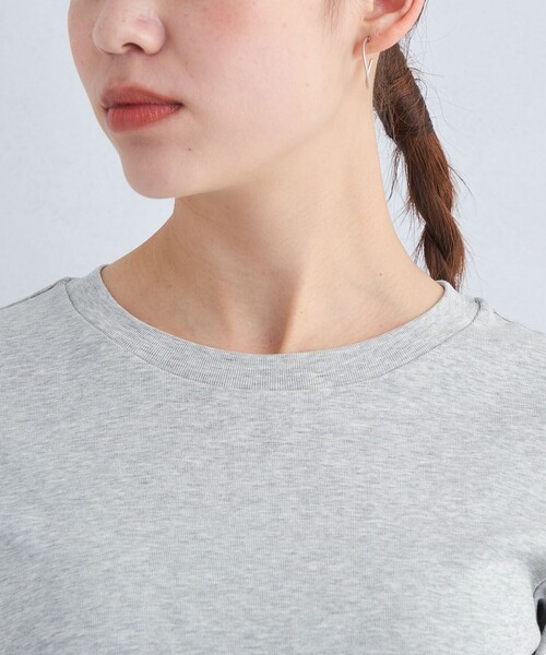 green label relaxing(グリーンレーベルリラクシング)の「フライス ラウンドヘム Tシャツ(Tシャツ/カットソー・レディース・グレー/オフホワイト/ブラック/オレンジ系その他・FREE)」の19枚目の写真