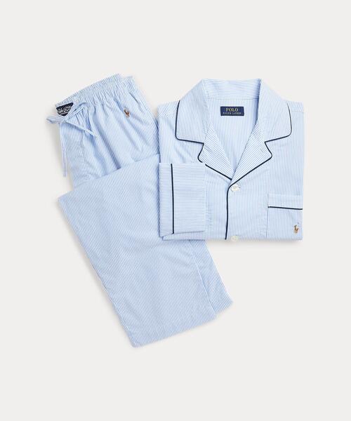 関税込◆POLO RALPH LAUREN ストライプ パジャマセット ストライプド コットン パジャマ セット(ルームウェア/パジャマ
