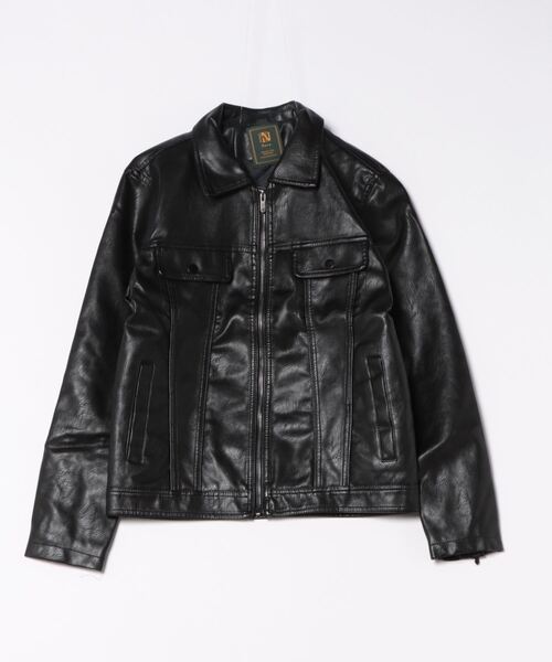 Noen(ノエン)の「レザージップアップジャケット(ブルゾン Noen(ノエン)の「レザージップアップジャケット(ブルゾン