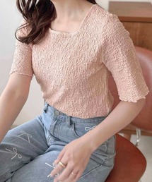 【apres jour clair】ぽこぽこフレアスリーブトップス【ZOZOTOWN限定アイテム】