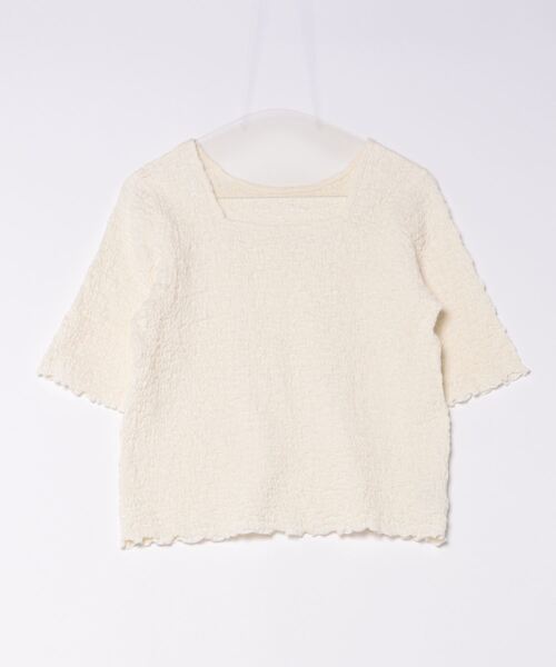apres jour clair(アプレジュールクレア)の「【apres jour clair】ぽこぽこフレアスリーブトップス【ZOZOTOWN限定アイテム】(Tシャツ/カットソー・レディース・グリーン系その他/イエロー/ピンクベージュ/アイボリー・X-LARGE/フリー)」の7枚目の写真
