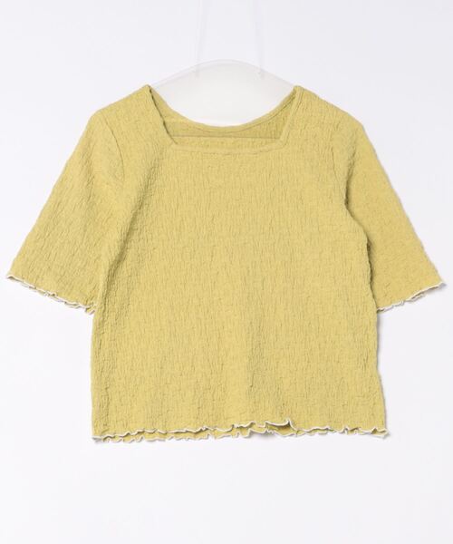 apres jour clair(アプレジュールクレア)の「【apres jour clair】ぽこぽこフレアスリーブトップス【ZOZOTOWN限定アイテム】(Tシャツ/カットソー・レディース・グリーン系その他/イエロー/ピンクベージュ/アイボリー・X-LARGE/フリー)」の8枚目の写真