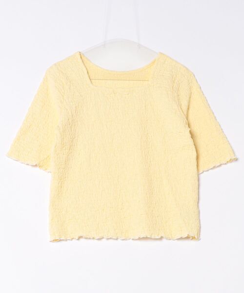 apres jour clair(アプレジュールクレア)の「【apres jour clair】ぽこぽこフレアスリーブトップス【ZOZOTOWN限定アイテム】(Tシャツ/カットソー・レディース・グリーン系その他/イエロー/ピンクベージュ/アイボリー・X-LARGE/フリー)」の9枚目の写真