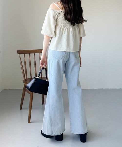 Heather（ヘザー）の「ベーシック フレアデニムパンツ 127436（デニム 