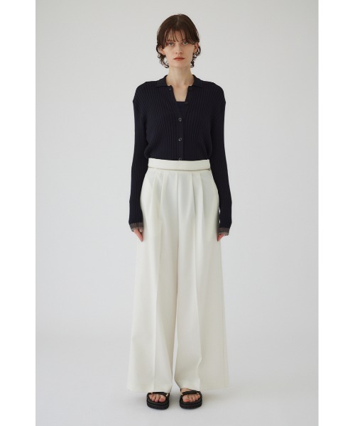 RIM.ARK(リムアーク)の「Waist zip PT(スラックス・レディース・チャコールグレー/ライトブラウン/オフホワイト・38/36)」の4枚目の写真