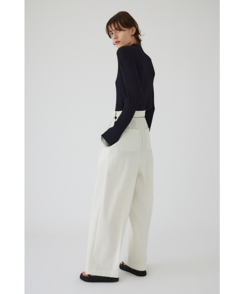 RIM.ARK(リムアーク)の「Waist zip PT(スラックス・レディース・チャコールグレー/ライトブラウン/オフホワイト・38/36)」の5枚目の写真