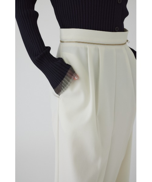 RIM.ARK(リムアーク)の「Waist zip PT(スラックス・レディース・チャコールグレー/ライトブラウン/オフホワイト・38/36)」の11枚目の写真