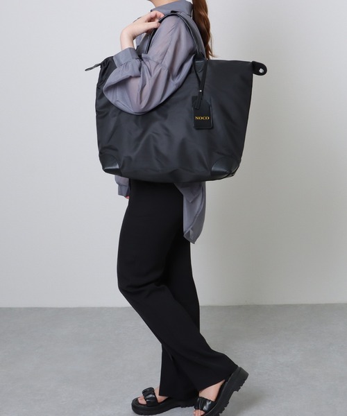 Lace Ladies(レースレディース)の「大容量 2WAY 配色 ボストン ショルダーバッグ(ボストンバッグ・レディース・ブラック/ベージュ/ピンク/グレー・FREE)」の9枚目の写真