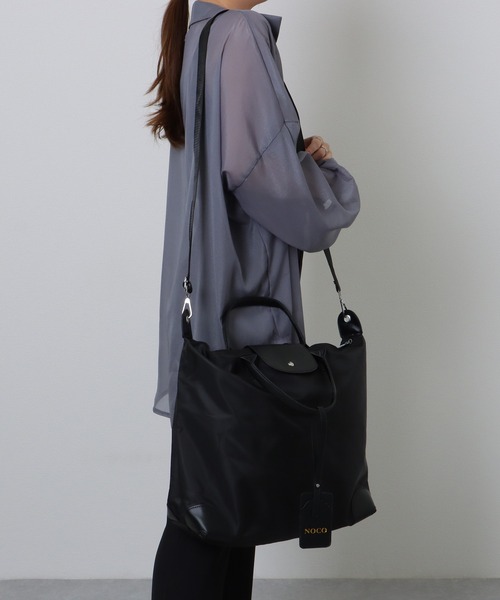 Lace Ladies(レースレディース)の「大容量 2WAY 配色 ボストン ショルダーバッグ(ボストンバッグ・レディース・ブラック/ベージュ/ピンク/グレー・FREE)」の11枚目の写真