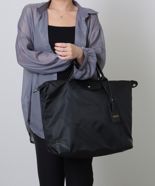 Lace Ladies(レースレディース)の「大容量 2WAY 配色 ボストン ショルダーバッグ(ボストンバッグ・レディース・ブラック/ベージュ/ピンク/グレー・FREE)」の13枚目の写真