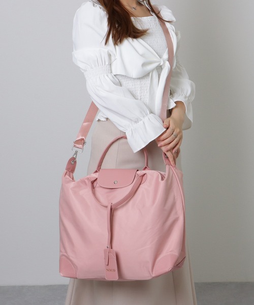 Lace Ladies(レースレディース)の「大容量 2WAY 配色 ボストン ショルダーバッグ(ボストンバッグ・レディース・ブラック/ベージュ/ピンク/グレー・FREE)」の15枚目の写真