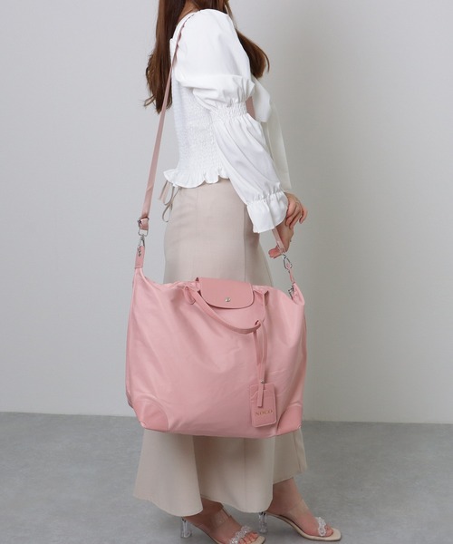 Lace Ladies(レースレディース)の「大容量 2WAY 配色 ボストン ショルダーバッグ(ボストンバッグ・レディース・ブラック/ベージュ/ピンク/グレー・FREE)」の16枚目の写真