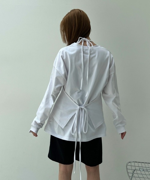 y/m（イム）の「ビスチェ+ロンT 【２点セット】（Tシャツ/カットソー・レディース・ホワイト/マルチ/ブラック・FREE）」の14枚目の写真
