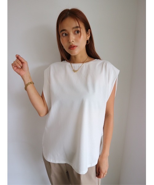 TRUNC(トランクエイティーエイト)の「Ice Touch Tuck TEE(Tシャツ/カットソー・レディース・アイボリー/ブラック・FREE)」の1枚目の写真