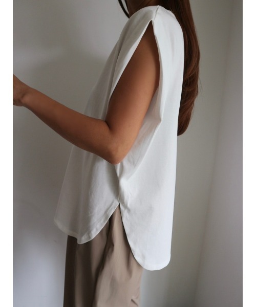 TRUNC(トランクエイティーエイト)の「Ice Touch Tuck TEE(Tシャツ/カットソー・レディース・アイボリー/ブラック・FREE)」の9枚目の写真