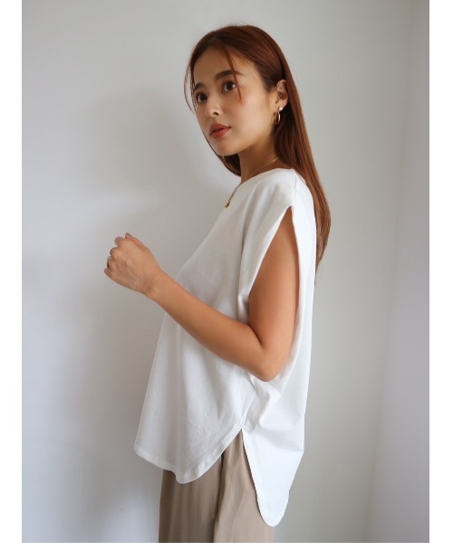 TRUNC(トランクエイティーエイト)の「Ice Touch Tuck TEE(Tシャツ/カットソー・レディース・アイボリー/ブラック・FREE)」の12枚目の写真