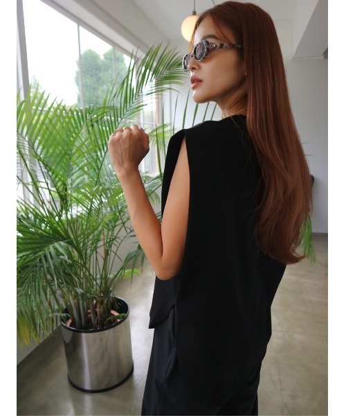 TRUNC(トランクエイティーエイト)の「Ice Touch Tuck TEE(Tシャツ/カットソー・レディース・アイボリー/ブラック・FREE)」の5枚目の写真