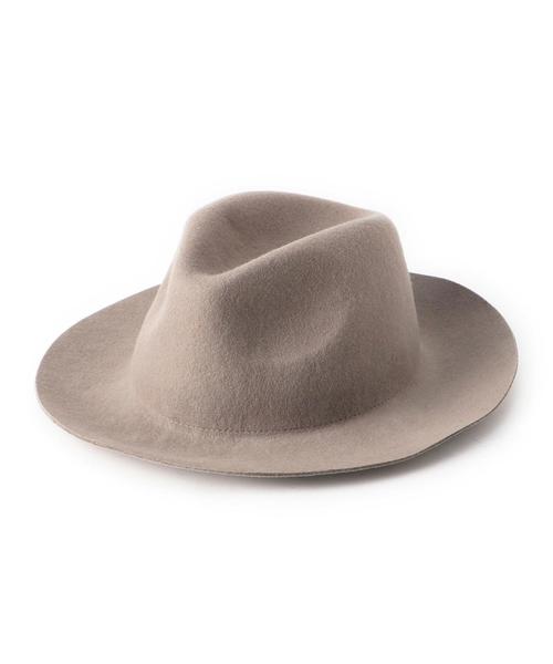 green label relaxing（グリーンレーベルリラクシング）の「GC フェルトナカオレハット（ハット・レディース・ブラック/ネイビー/ライトグレー/ブラウン・フリー）」の7枚目の写真