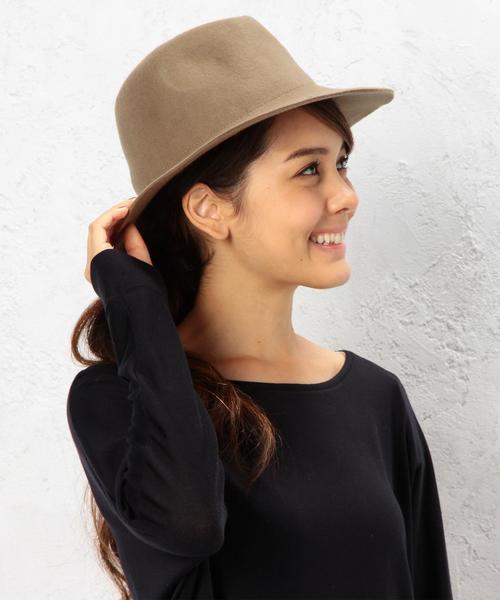 green label relaxing（グリーンレーベルリラクシング）の「GC フェルトナカオレハット（ハット・レディース・ブラック/ネイビー/ライトグレー/ブラウン・フリー）」の17枚目の写真
