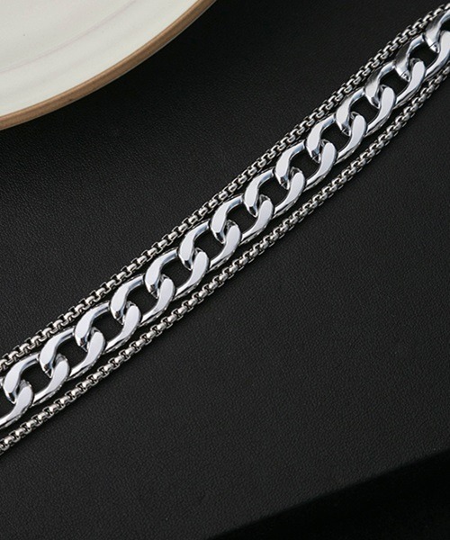 PARKS TOKYO SELECT(パークストウキョウセレクト)の「ダブルチェーンブレスレット(ブレスレット・レディース・シルバー・FREE)」の5枚目の写真