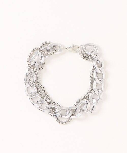 PARKS TOKYO SELECT(パークストウキョウセレクト)の「ダブルチェーンブレスレット(ブレスレット・レディース・シルバー・FREE)」の4枚目の写真