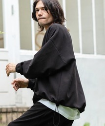 CAMBIO | mlt4794-裾絞り起毛ポンチルーズシルエットカットソー(Tシャツ/カットソー)