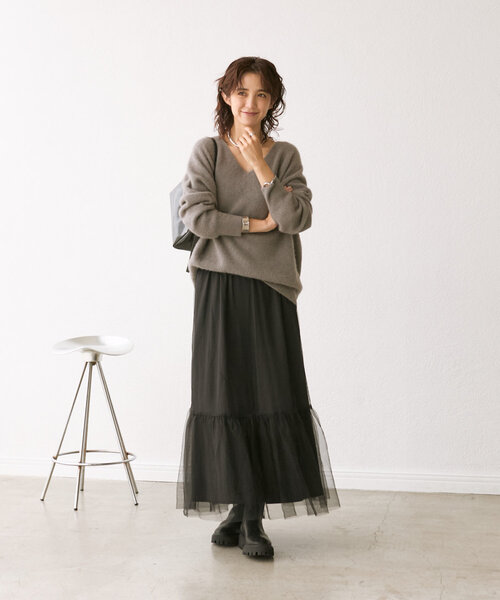 RIVE DROITE(リヴドロワ)の「【両面着れる】タフタリバーシブルスカート(スカート・レディース・ブラック/ブラウン・FREE)」の17枚目の写真