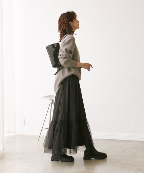 RIVE DROITE(リヴドロワ)の「【両面着れる】タフタリバーシブルスカート(スカート・レディース・ブラック/ブラウン・FREE)」の19枚目の写真
