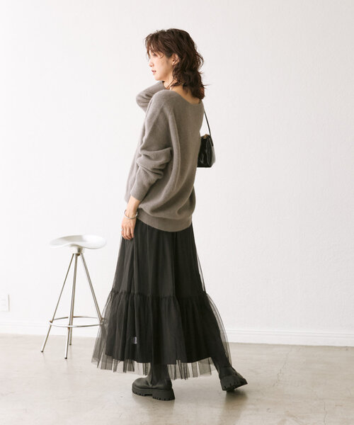 RIVE DROITE(リヴドロワ)の「【両面着れる】タフタリバーシブルスカート(スカート・レディース・ブラック/ブラウン・FREE)」の20枚目の写真