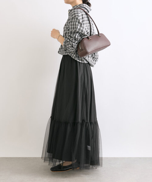 RIVE DROITE(リヴドロワ)の「【両面着れる】タフタリバーシブルスカート(スカート・レディース・ブラック/ブラウン・FREE)」の4枚目の写真