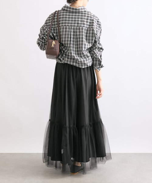 RIVE DROITE(リヴドロワ)の「【両面着れる】タフタリバーシブルスカート(スカート・レディース・ブラック/ブラウン・FREE)」の5枚目の写真