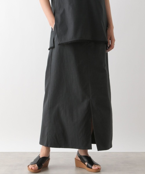 LEPSIM(レプシィム)の「ダブルウエストリネン混スカート 124124(スカート・レディース・チャコールグレー/アイボリー/カーキブラウン・FREE)」の21枚目の写真