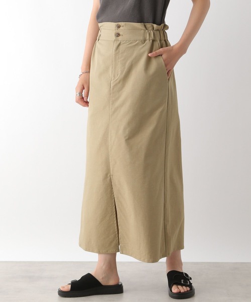 LEPSIM(レプシィム)の「ダブルウエストリネン混スカート 124124(スカート・レディース・チャコールグレー/アイボリー/カーキブラウン・FREE)」の5枚目の写真
