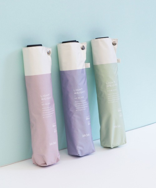 Waterfront（ウォーターフロント）の「NEW極軽カーボン UVブロック 折 55cm 　バイカラー　日傘　雨傘　兼用（折りたたみ傘・レディース・ピンク/グリーン/パープル・FREE）」の15枚目の写真