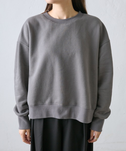 PUAL CE CIN（ピュアルセシン）の「裏起毛シンプルスウェットプルオーバー（スウェット・レディース・チャコールグレー/グレイッシュベージュ/オートミール/モカ・FREE）」の5枚目の写真