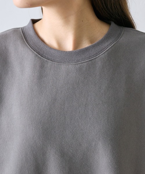 PUAL CE CIN（ピュアルセシン）の「裏起毛シンプルスウェットプルオーバー（スウェット・レディース・チャコールグレー/グレイッシュベージュ/オートミール/モカ・FREE）」の8枚目の写真