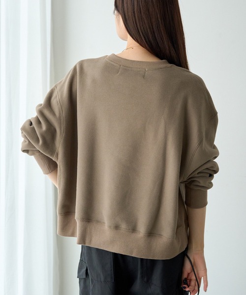 PUAL CE CIN（ピュアルセシン）の「裏起毛シンプルスウェットプルオーバー（スウェット・レディース・チャコールグレー/グレイッシュベージュ/オートミール/モカ・FREE）」の18枚目の写真