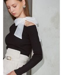 MERCURYDUO | サイドリボンニット(ニット/セーター)