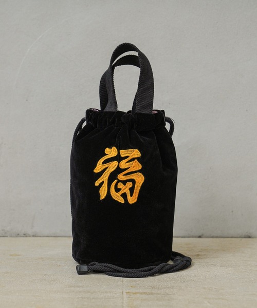 HOUSTON(ヒューストン)の「HOUSTON ヒューストン 6875 VELVETEEN EFFECT BAG 刺繍別珍 エフェクツバッグ「MAP」(ショルダーバッグ・メンズ・ブラック/ロイヤルブルー/マルーン・FREE)」の11枚目の写真