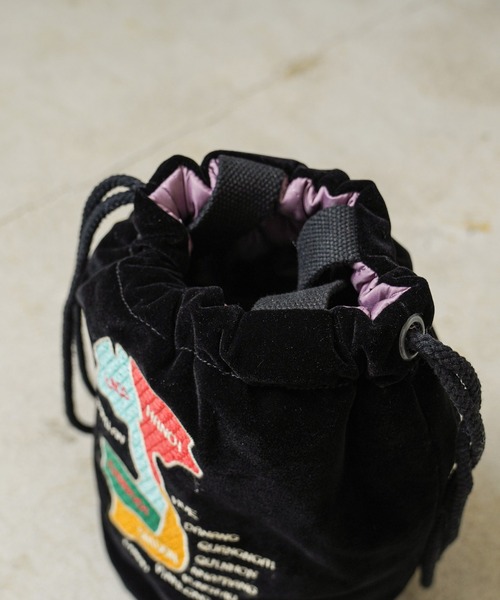 HOUSTON(ヒューストン)の「HOUSTON ヒューストン 6875 VELVETEEN EFFECT BAG 刺繍別珍 エフェクツバッグ「MAP」(ショルダーバッグ・メンズ・ブラック/ロイヤルブルー/マルーン・FREE)」の19枚目の写真
