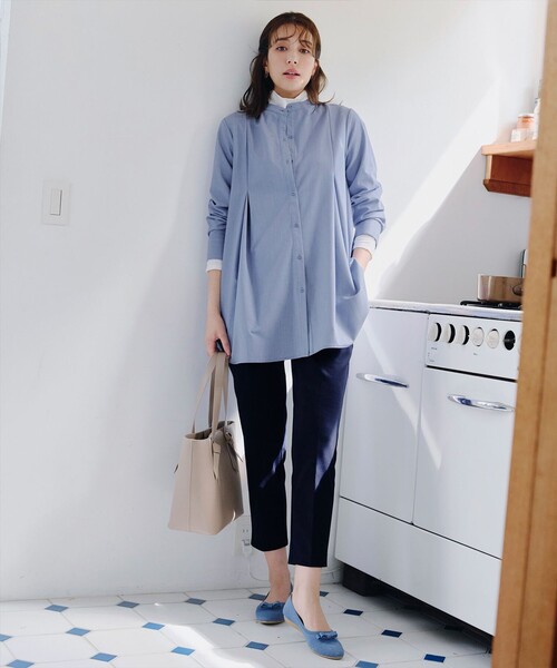 バンドカラーシャツチュニックブラウス（シャツ/ブラウス）｜Tiaclasse（ティアクラッセ）