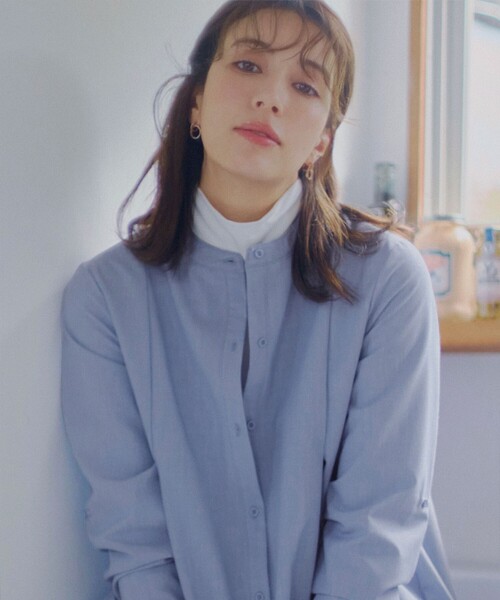 バンドカラーシャツチュニックブラウス（シャツ/ブラウス）｜Tiaclasse（ティアクラッセ）