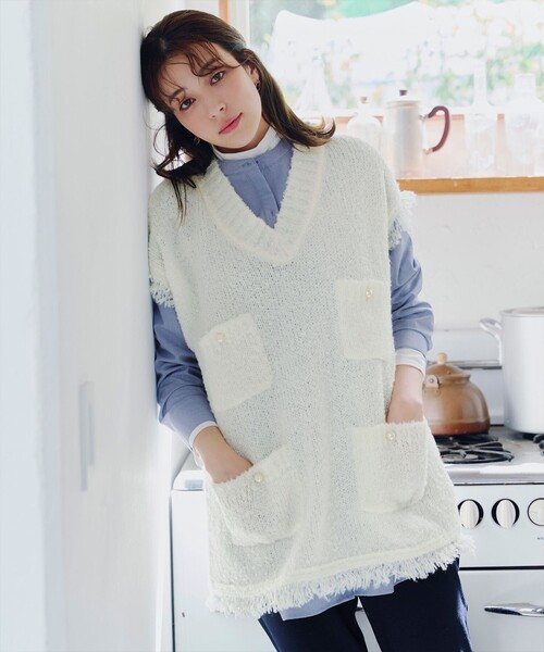 バンドカラーシャツチュニックブラウス（シャツ/ブラウス）｜Tiaclasse（ティアクラッセ）