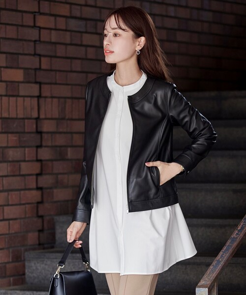 バンドカラーシャツチュニックブラウス（シャツ/ブラウス）｜Tiaclasse（ティアクラッセ）