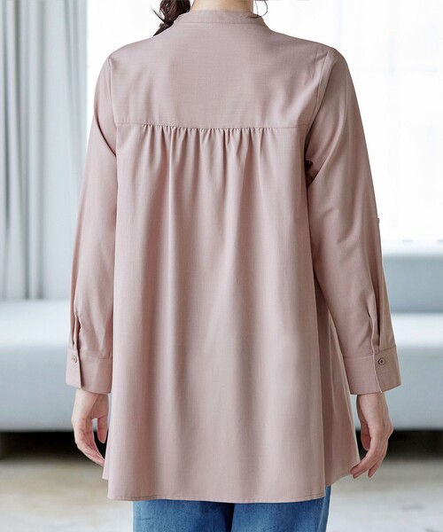 バンドカラーシャツチュニックブラウス（シャツ/ブラウス）｜Tiaclasse（ティアクラッセ）