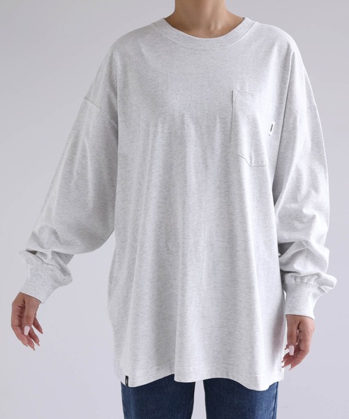ANME(アンメ)の「エンブロイダリーポケット付き長袖Tシャツ(Tシャツ/カットソー・レディース・ブラック/オフホワイト/オートミール・M/L)」の19枚目の写真