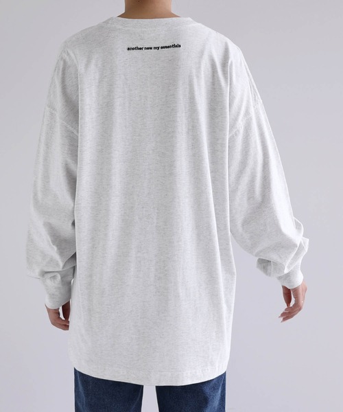 ANME(アンメ)の「エンブロイダリーポケット付き長袖Tシャツ(Tシャツ/カットソー・レディース・ブラック/オフホワイト/オートミール・M/L)」の17枚目の写真