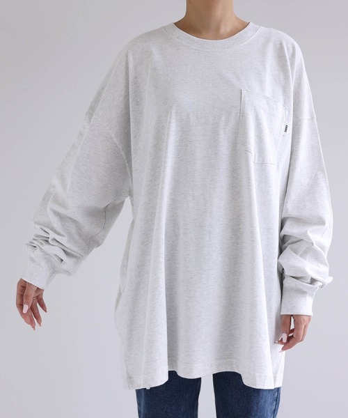 ANME(アンメ)の「エンブロイダリーポケット付き長袖Tシャツ(Tシャツ/カットソー・レディース・ブラック/オフホワイト/オートミール・M/L)」の16枚目の写真