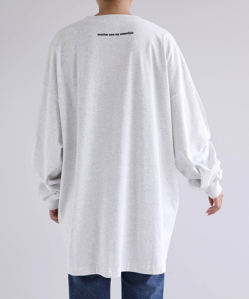 ANME(アンメ)の「エンブロイダリーポケット付き長袖Tシャツ(Tシャツ/カットソー・レディース・ブラック/オフホワイト/オートミール・M/L)」の14枚目の写真